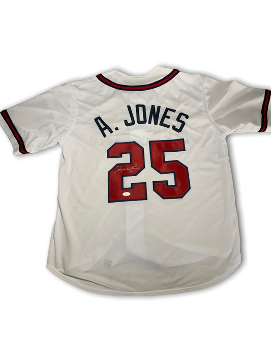 Andruw Jones Autographed Custom Jersey (JSA)