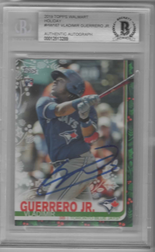 Vladimir Guerrero Jr. 2019 Topps Walmart Holiday Authentic Autographed (BGS)