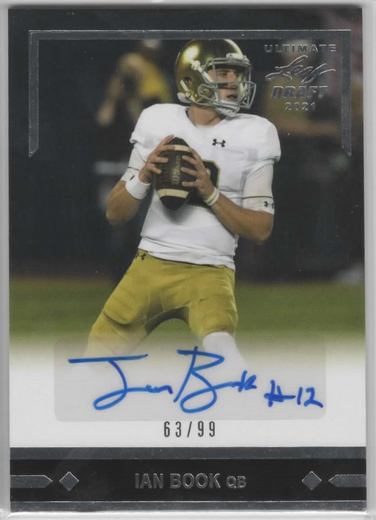 Ian Book 2021 Leaf Draft Autographed Rookie Card 63/99