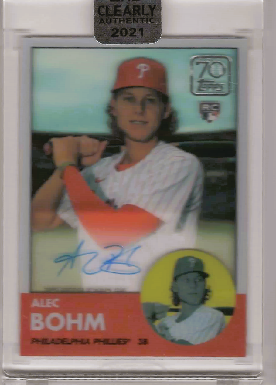 Alec Bohm 2021 Clearly Authentic Autographed Rookie Card