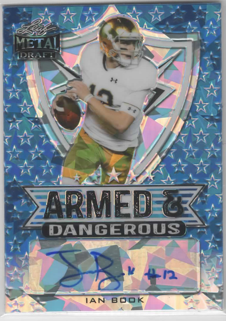 Ian Book 2021 Leaf Metal Armed & Dangerous Autographed Rookie Card 22/25