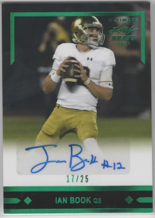 Ian Book 2021 Leaf Draft Autographed Rookie Card 17/25