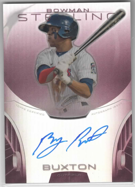 Byron Buxton 2013 Bowman Sterling Prospect Autographed Card #88/99