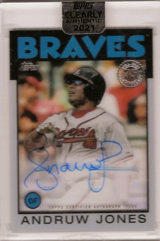 Andruw Jones 2021 Clearly Authentic Autographed Card