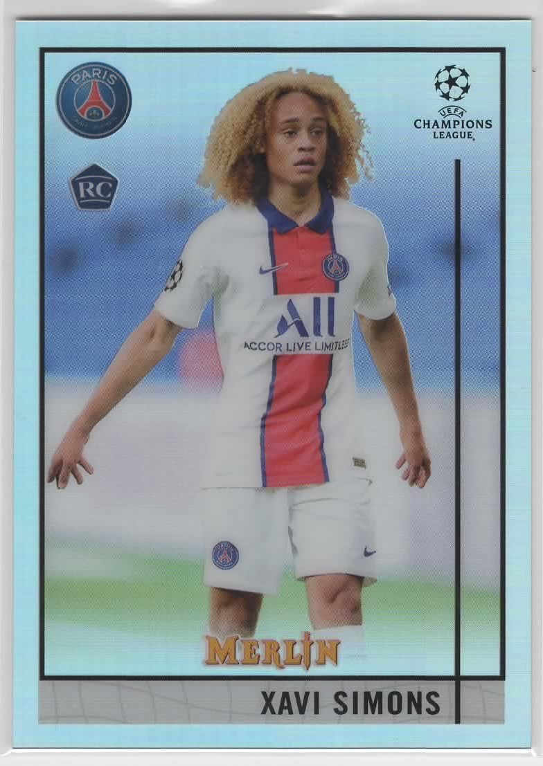 Xavi Simons 2021 Merlin Silver Rookie Card