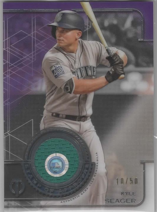 Kyle Seager 2019 Topps Tribute Certified Stamp of Approval #10/50